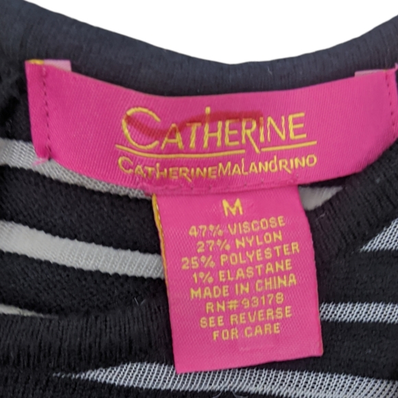 Catherine Malandrino Ponte Knit Fit and Flare Dress M Black Stretch Sleeveless - Picture 12 of 12